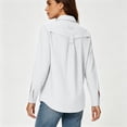 thumbnail image 4 of Gamivast Women's Long Sleeve Shirts upf Sun Protection Quick Dry Lightweight Fishing Shirt with Zipper Pockets for Hiking Safari Outdoor Activewear Tops White XL, 4 of 7