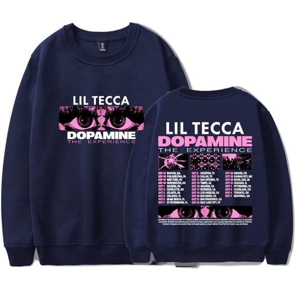 Lil Tecca Merch Dopamine Experience Tour 2025 Crew Neck Sweatshirt, Unisex, Stylish Long-Sleeved Pullover