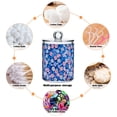 thumbnail image 6 of Yayeee 4 Pack Qtip Holder Bathroom Cotton Swab Canister with Lid Clear Dispenser Set, Blue Daisy, 6 of 6