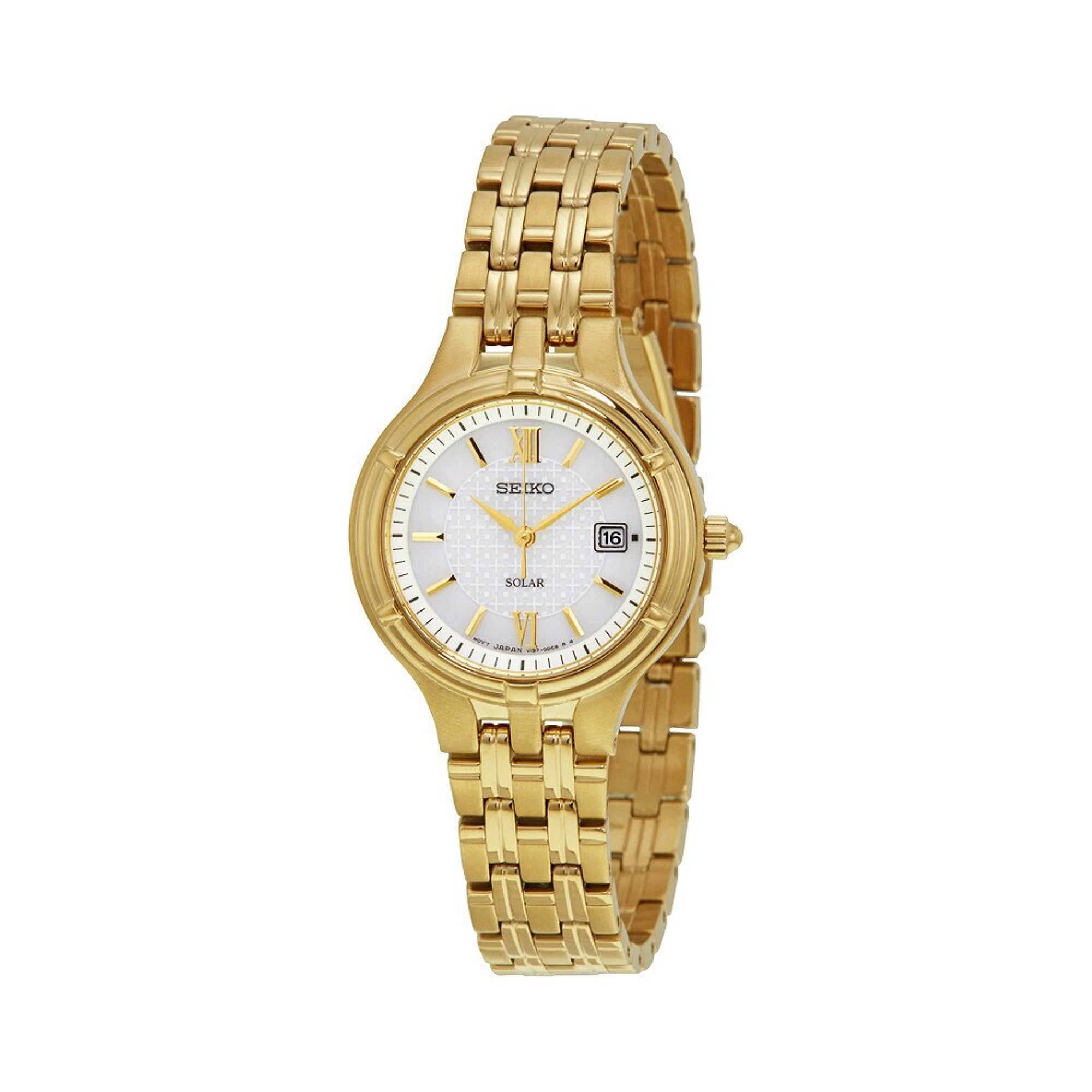 Seiko Women's Core Silver Dial Goldtone Watch SUT220
