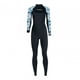 thumbnail image 1 of Traje de baño de neopreno para mujer, con protección contra erupciones y cremallera en la espalda, para buceo de verano, tacto frío, largo XS, 1 of 9