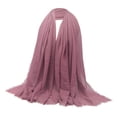 thumbnail image 3 of Las Mujeres Musulmanas de Moda Suave Bufanda Larga Hijab Chal Judío Cabeza Bufandas Cuello para proteger , , Los 90x180cm Rosado Salvador Bufanda de algodón suave para mujer, 3 of 7