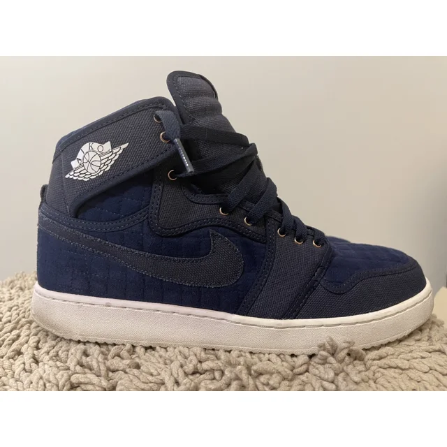 Ni - ke Ni - ke Air Jordan 1 Retro AJ1 KO, 638471-403, Obsidian Blue Quilted, Mens Size 12