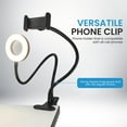 thumbnail image 5 of iDance LED Ring Light with Cell Phone Clip Stand Holder, 3.5", Grip Flexible Long Arm Gooseneck Bracket Mount Clamp with Bluetooth Remote Control for Desk, Bed, Compatible with iPhone and Smartphone, 5 of 9