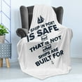 thumbnail image 4 of Wording Soft Flannel Fleece Throw Blanket, Nautical Inspirations Ship and Anchor Vintage Style Writing Classical, Cozy Plush for Indoor and Outdoor Use, 50" x 60", Navy Blue White, by Ambesonne, 4 of 5
