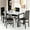 White/Black, variant on AWQM 5 Piece Dining Table Set for 4,Faux Marble Kitchen Table and Chairs for 4, Modern Dining Room Table with 4 Chairs,Dinner Table Set for Small Spaces, Brown