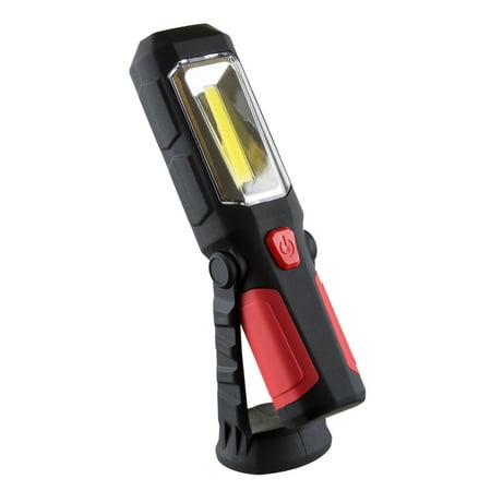 LED Flashlight with Magnetic Swivel Base and Hanging Hook – 250 Lumen Dual Beam Work Lamp for Auto Repair, Hiking, Roadside Assistance by
