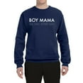 thumbnail image 2 of Boy Mama All Day Everyday Mom Son Gift | Mens Mother's Day Crewneck Graphic Sweatshirt, Navy, X-Large, 2 of 4