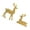 Gold, variant on Zeiwohndc Christmas Deer Resin Sculpture Handcrafted Vacation home Worktop Decoration