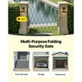 thumbnail image 6 of KFFKFF Single Folding Security Gate, Lockable Scissor Gate with Swivel Casters, Steel Retractable Gate for Entryways, Garages, Warehouses, and Pools, 86.61 x 86.81 in (W x H), 6 of 9