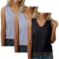 thumbnail image 2 of Loose Tank Tops for Women Turtleneck Slim Fit Solid Sleeveless Casual Tops Summer Tops, 2 of 9