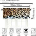 thumbnail image 2 of Leopard Curtain Valance for Kitchen Wild Animal Cheetah Print Decor Rod Pocket Window Curtain Valance for Living Room Bathroom Bedroom 54x18inch, 2 of 6