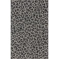 thumbnail image 3 of Unique Loom Safari Collection Leopard Animal Print Transitional Indoor and Outdoor Flatweave Area Rug, 5 x 8 Feet, Black/Light Gray, 3 of 5
