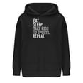 thumbnail image 5 of 2025 Christmas Baggy Hoodies Ladies Letter Print Graphic Sweatshirt with 2 Pockets Casual Pullover Tops Loose (2XL, Black 08), 5 of 6