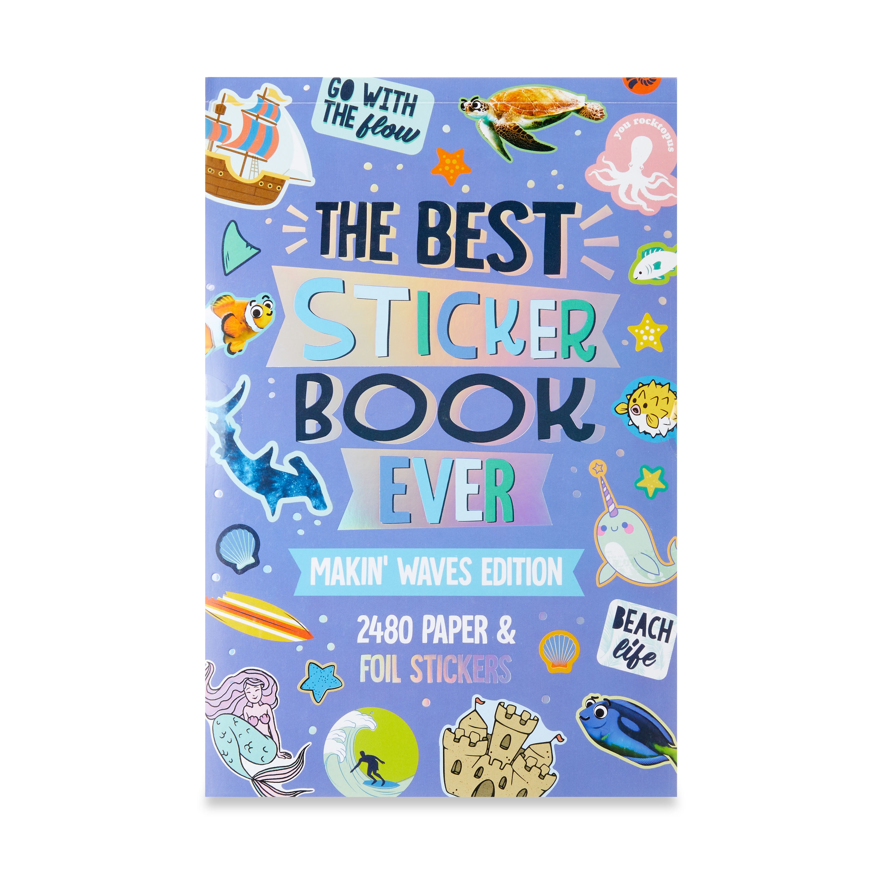 Pen+Gear 40-Page Sticker Book, Makin' Waves Edition, 2600+ Multi-Color Multi-Pattern Stickers
