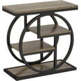 thumbnail image 6 of Christmas 4 Tier Narrow End Table, Metal Frame Side Table With Storage Shelves Multipurpose Small Space Accent Table For Living Room, Bedroom, Grey, 6 of 7