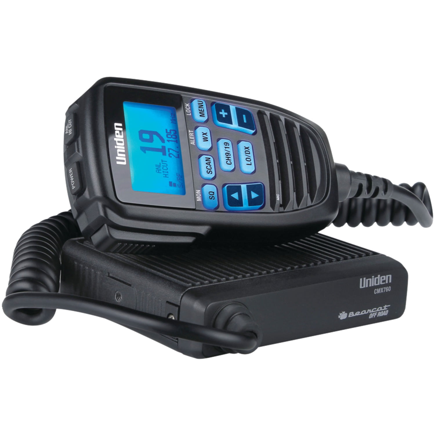 Uniden CMX760 40-CH off-Road Compact CB Radio, Browning BR-MM-18 Mount Kit & Tram 3-B-HC Fiberglass CB Antenna