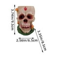 thumbnail image 3 of FeiFu Skull Figurines Halloween Skull Spooky Skull Decorations for Home Offices Parties Realistic Ornaments Adding Horror Festive Touch to Any Space​, 3 of 5
