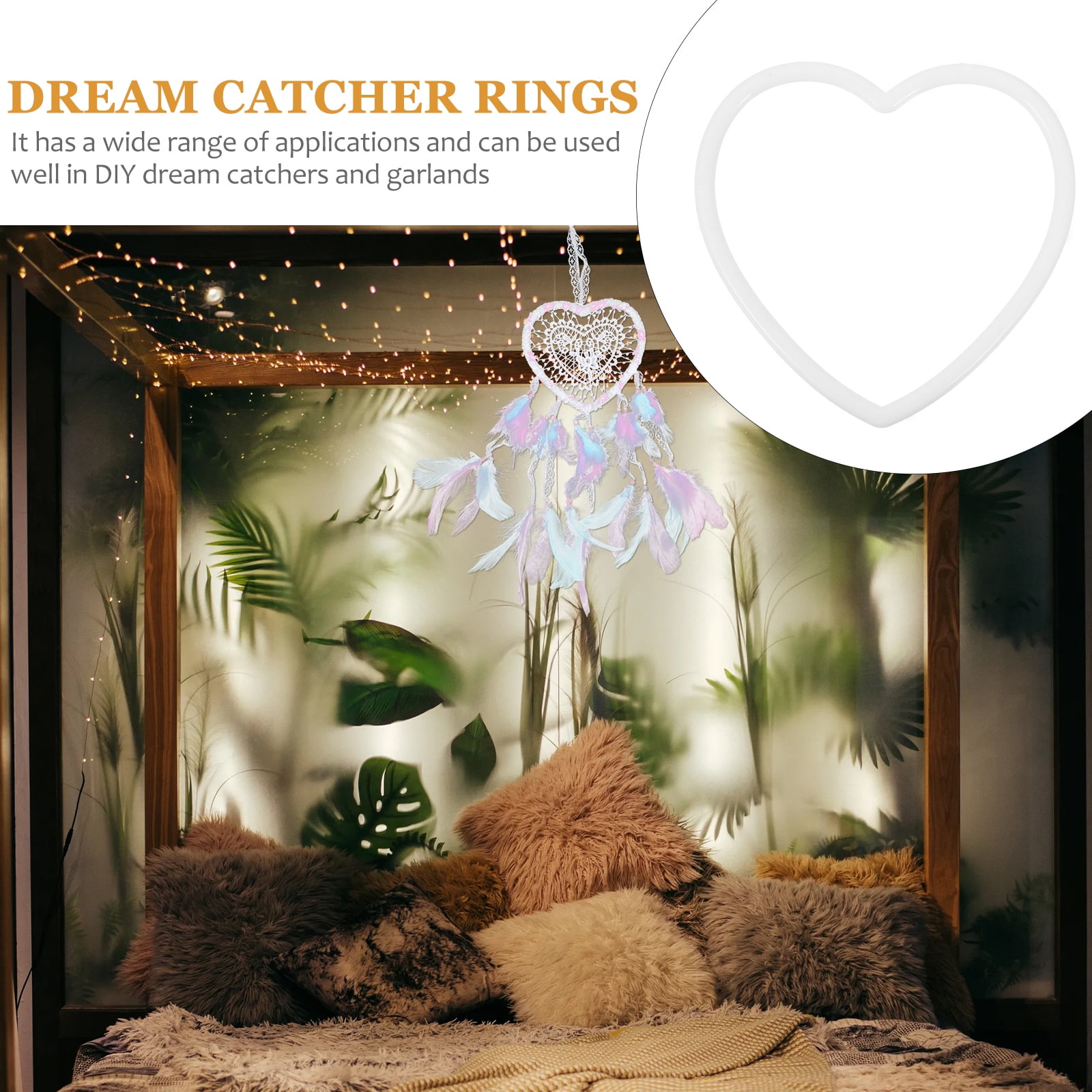 Dream Catcher Rings Set, 2 Set 4 Sizes Star Shape Macrame Wreath Hoop, Gold  - On Sale - Bed Bath & Beyond - 38351136