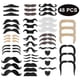 thumbnail image 1 of 48 Piezas de Bigotes Falsos, Fiesta de Fiesta de Bigote Autoadhesiva Novedad, 1 of 5