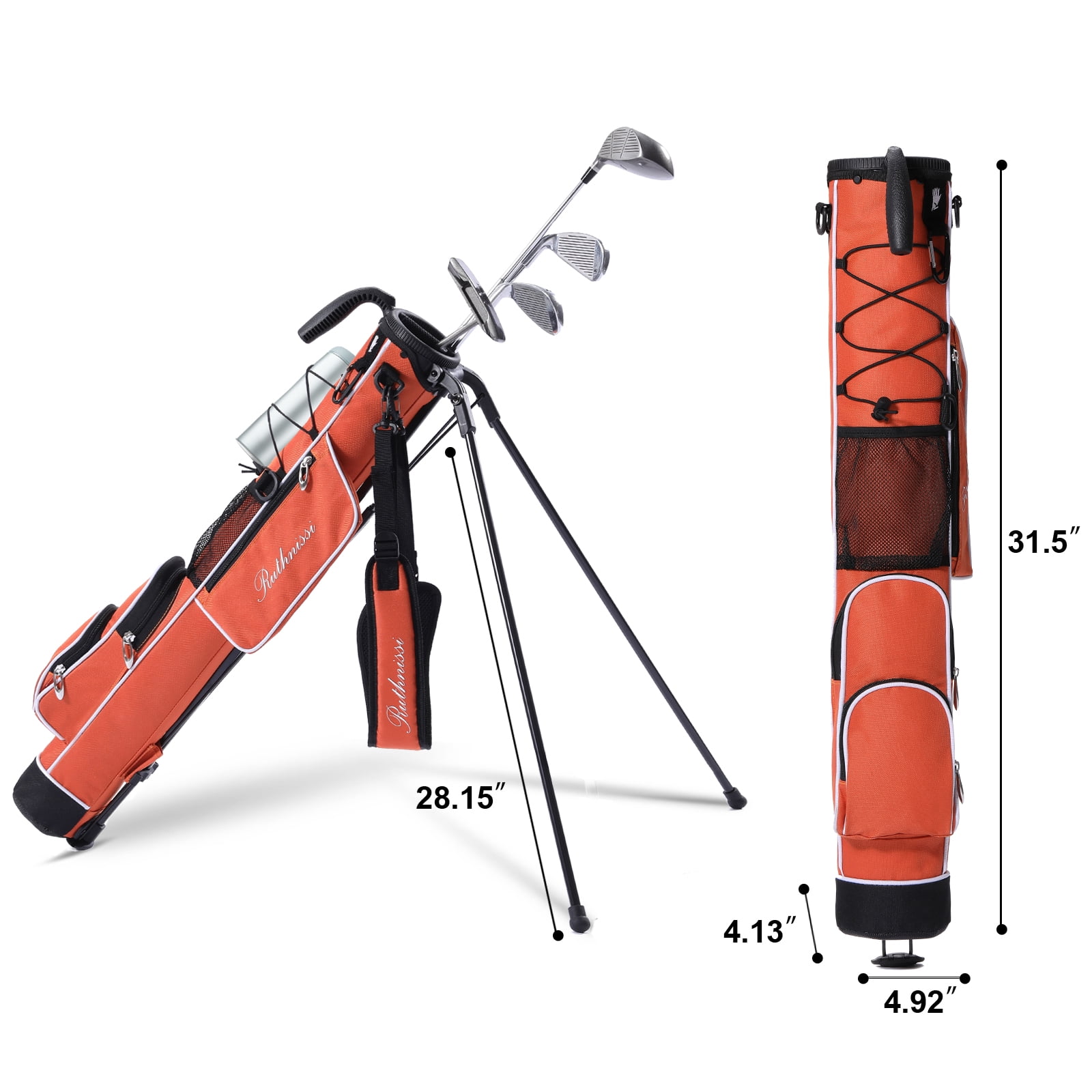 Golf Stand Bag, Lightweight Golf Easy Carry Bag with Padded Strap，Durable Pitch n Putt Golf Bag, Practice Ranger Sunday Golf Bag for Men&Women