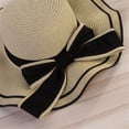 thumbnail image 5 of LEKODE Womens Sun Straw Hat Wide Brim Summer Hat Foldable Packable Floppy Beach Hats for Women Beige One Size, 5 of 6