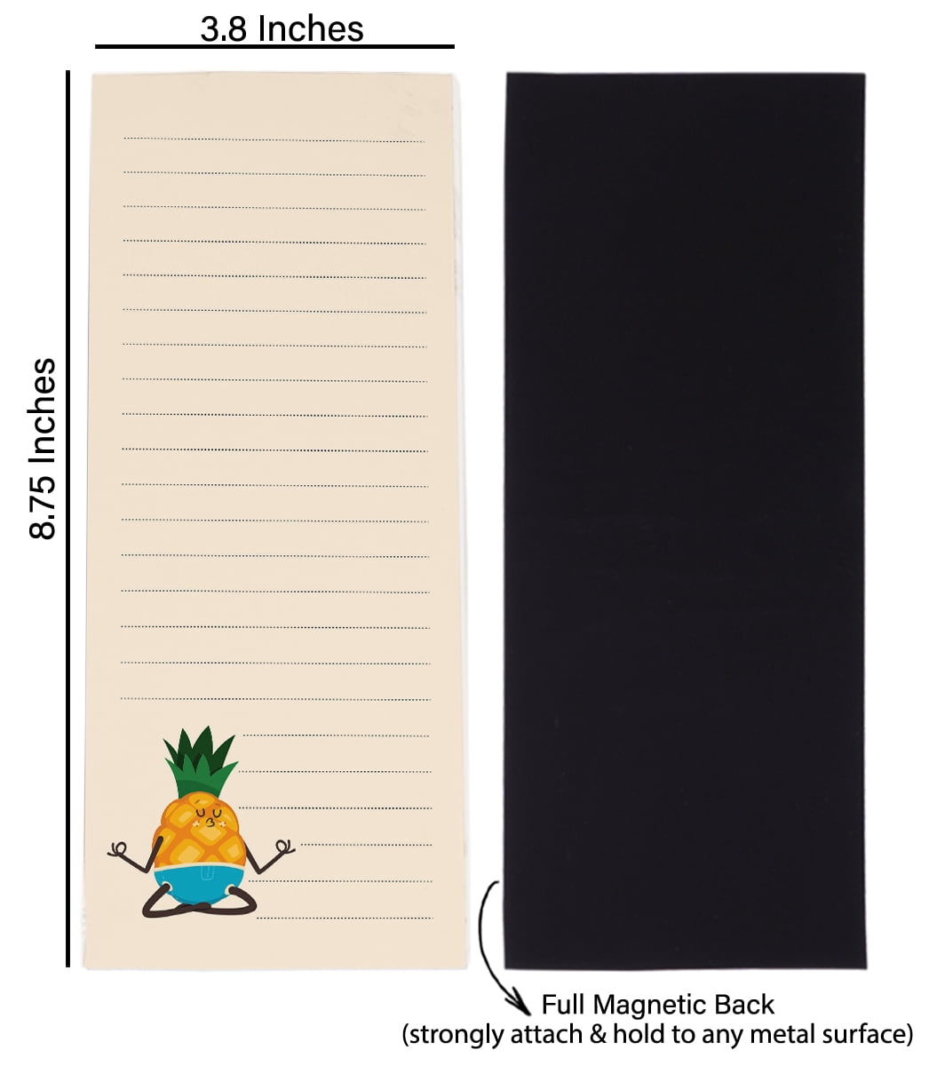 Inkdotpot Pack of 3 Magnetic Fridge To-Do List Notepads- Magnetic Memo Pads For Refrigerator-(50 Sheets Each)-KB