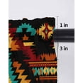 thumbnail image 6 of Boho Orange Teal Tier Curtains 36 Inch Length,Sheer Curtains for Bedroom Living Room Window Southwestern Ethnic Abstract Geometric Voile Drapes Kitchen Curtains Small Half Window 27.5"x36" 2 Panels, 6 of 7
