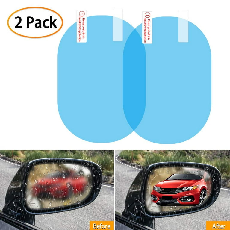 HLARTNET Car Rearview Mirror Waterproof Film - 6 Pieces Side Mirror Film  Anti Fog Film for Car