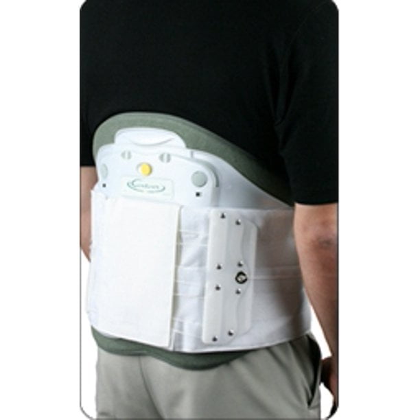 Aspen QuikDraw Anterior Panel Contour Back Brace Black Regular Adult