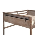 thumbnail image 6 of Churanty Low Twin Size Loft Bed Frame for Kids,Wood Junior Loft Bed Frame with Hanging Clothes Racks, Natural, 6 of 14