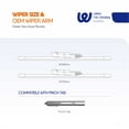 thumbnail image 3 of WOWIPER Wiper Blades 26 23 Automotive Replacement for Toyota 2021-2007 Tundra, Sequoia 2022-2008 Conventional All-Season Windshield Wiper Blades On the Market, 3 of 12