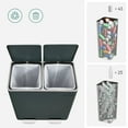 thumbnail image 6 of 16 Gallon Trash Can, Garbage Can for Kitchen, with 15 Trash Bags, , Greenish-Gray, 6 of 7