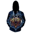 thumbnail image 3 of Sudadera con capucha para hombre de primavera y otoño con estampado de lobo Harajuku en 3D, cárdigan con cremallera y cordón de manga larga, 3 of 4