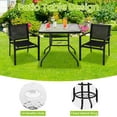 thumbnail image 5 of XF XINFENG Outdoor Dining Bistro Table 32'' Tempered Glass Table, Square Patio Table with Umbrella Hole for Outdoor Dining Bars Garden Lawn Balcony Yard, 5 of 7