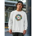 thumbnail image 2 of Colorful Christmas C. Sweatshirt Men -Victoria Barnes Designs, Male 3X-Large, 2 of 4