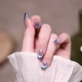 thumbnail image 1 of Uñas postizas adhesivas NNIPRAIYE ombré medianas estilo coffin, 24 piezas, 1 of 6