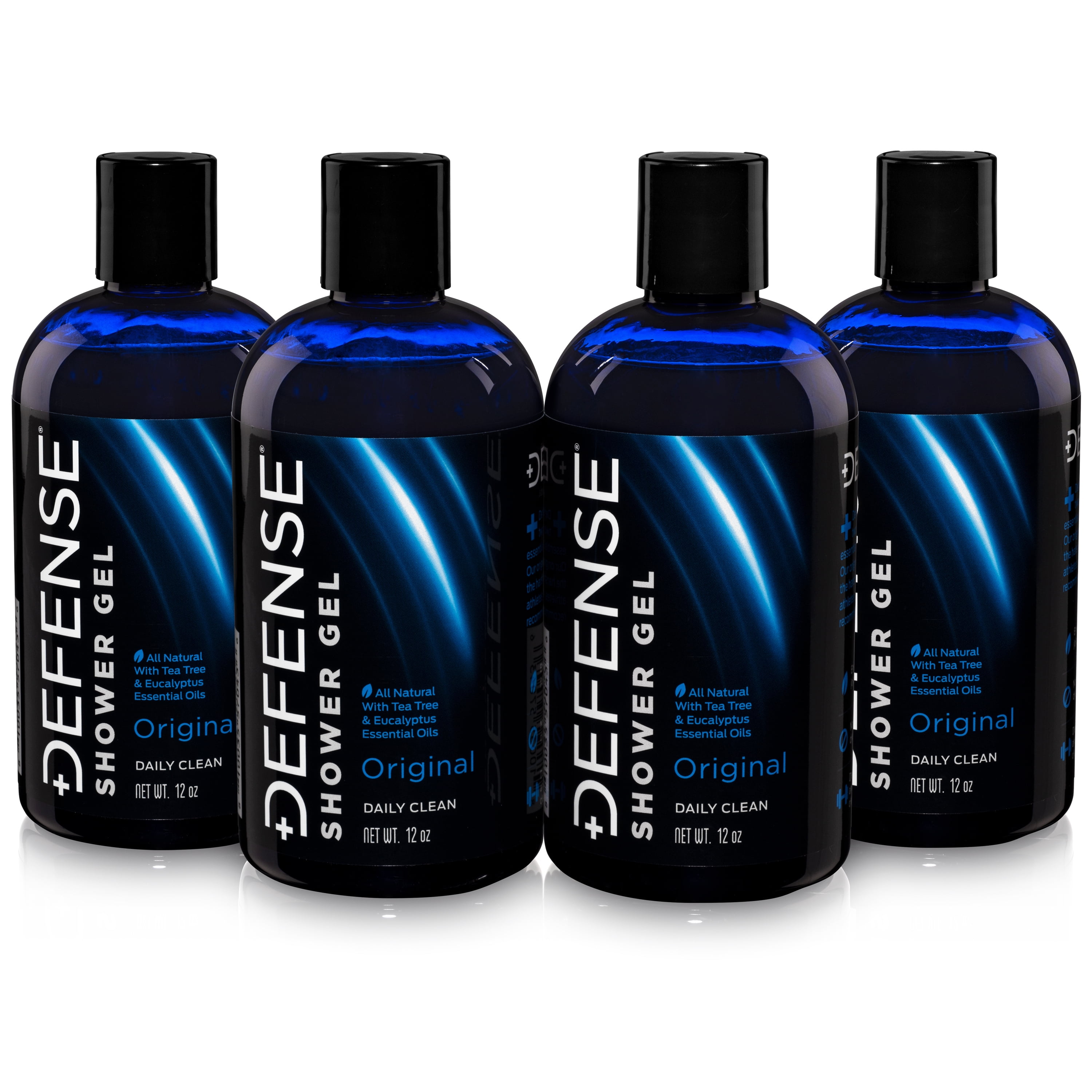 Defense Soap Tea Tree Body Wash Shower Gel 12 Oz (4 Pack)
