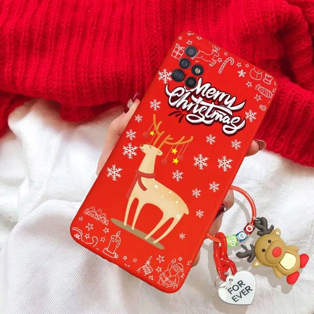 Christmas 3D Reindeer Santa Claus Tree Hat Case For iPhone X XR For iPhone XS Max Snowman 3D Key Chain Tpu Cover