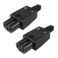 thumbnail image 1 of 2X Black IEC320 C15 Female Outlet Socket Power Adapter Connector AC 250V 10A,2 Socket Adapter,black, 1 of 2