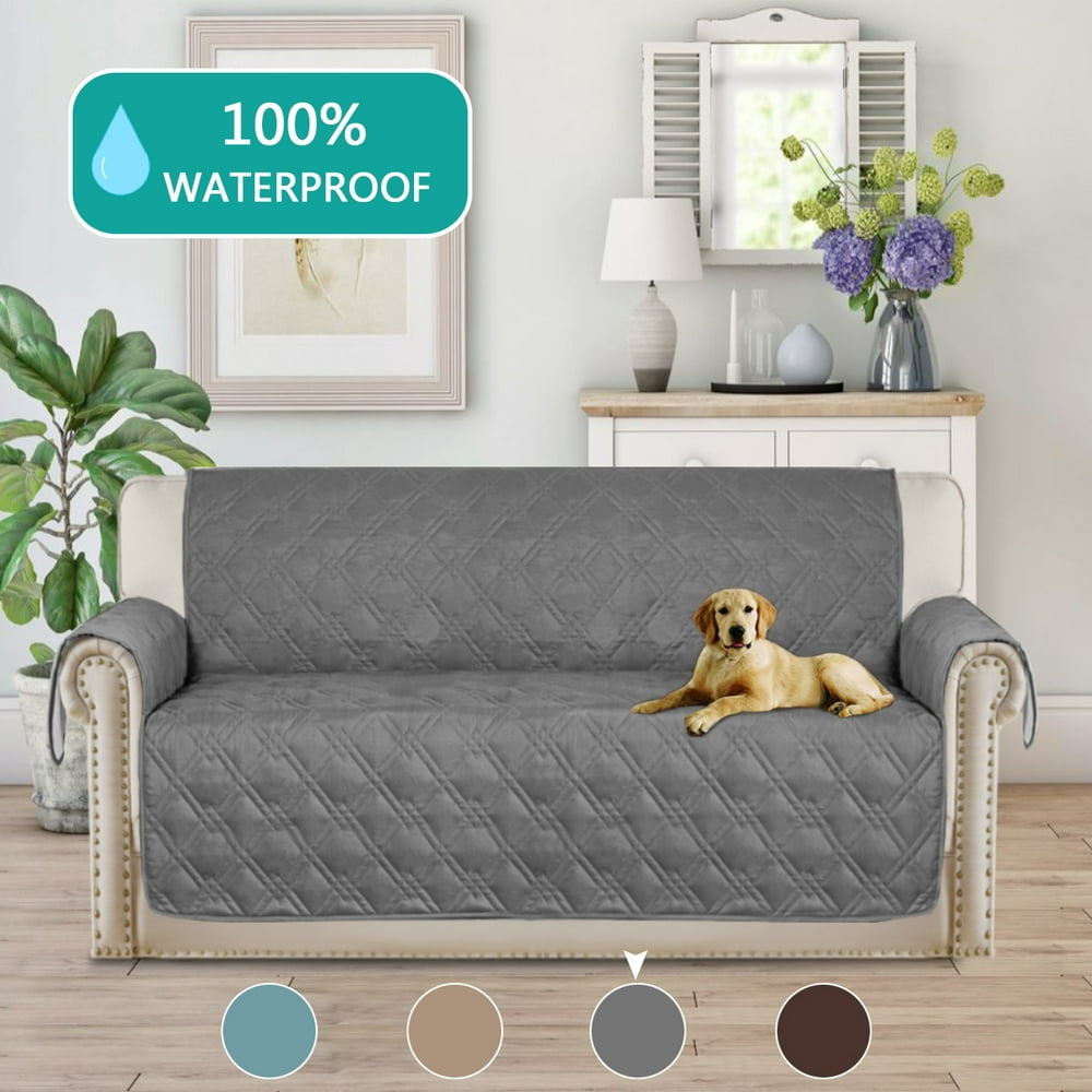 Turquoize 1Piece Waterproof Reversible Quilted Sofa Pet Cover