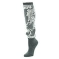 thumbnail image 3 of Natori Natori Women's Feather Lace Wool-blend Knee Socks - Womens - Female, 9-11, Dark Gray Heather, 3 of 4