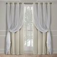 thumbnail image 1 of Yipa Bedroom Blackout Window Curtain,Grommet Room Darkening Curtain For Living Room,Solid Color Eyelet Ring Top Window Drapes(1 Piece 52 inch Width Curtain Panel) Beige Width:52"x Length:108", 1 of 3