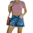 thumbnail image 1 of Camiseta de Mujer Zhivalor Crop Top Manga Corta Cuello Redondo Slim Fit Rosa M, 1 of 6