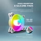 thumbnail image 5 of Ventilador COOLMOON 12cm 5V PWM PC Case Ventilador de refrigeración ARGB CPU Radiador Disipador de calor para chasis Tmvgtek Para estrenar, 5 of 7