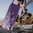 thumbnail image 4 of Decase Clear Silicone Case for iPhone 14 Pro with Mag-safe, Slim Fit Magnetic Back Cover Soft TPU Electro-plating Bumper, Thin Cute Camera Shockproof Protective Case, Purple, 4 of 9