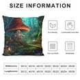 thumbnail image 5 of Autua Gnome and Mushrooms Graphic Decorative Throw Pillow Cover for Home Couch Living Room - Autumn Pillowcase 1PC 22x22in, 5 of 5
