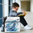 thumbnail image 6 of Water-Resistant 3-Ring Binder Organizer with Multiple Pockets Zipper Binder Bag for Office Blue Sea Turtle Pattern, 6 of 8