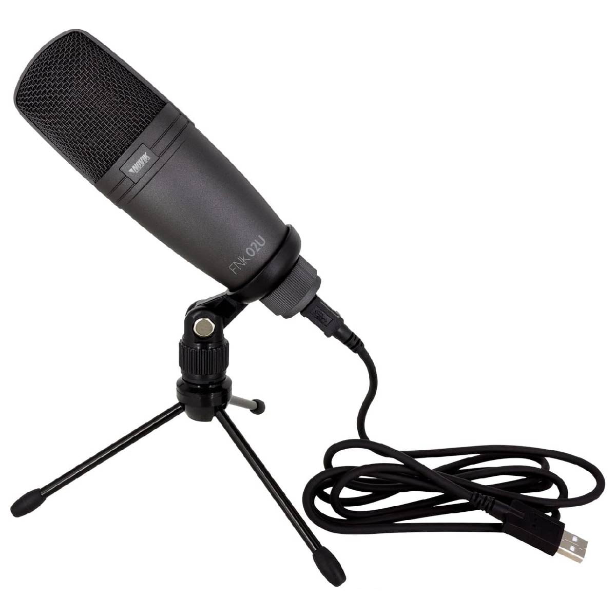 NOVIK NEO FNK 02U/USB  -  Professional Studio Condenser Microphone for DAW Recording & Podcasting (USB Out Connection Cable and Swivel Stand Mount Included)