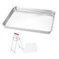 thumbnail image 6 of WRISTBIQUE Large Stainless Steel Baking Sheet Tray 26.5x20.5x1.2cm Rectangular Oven Pan for Family Cooking and Gatherings, 6 of 8